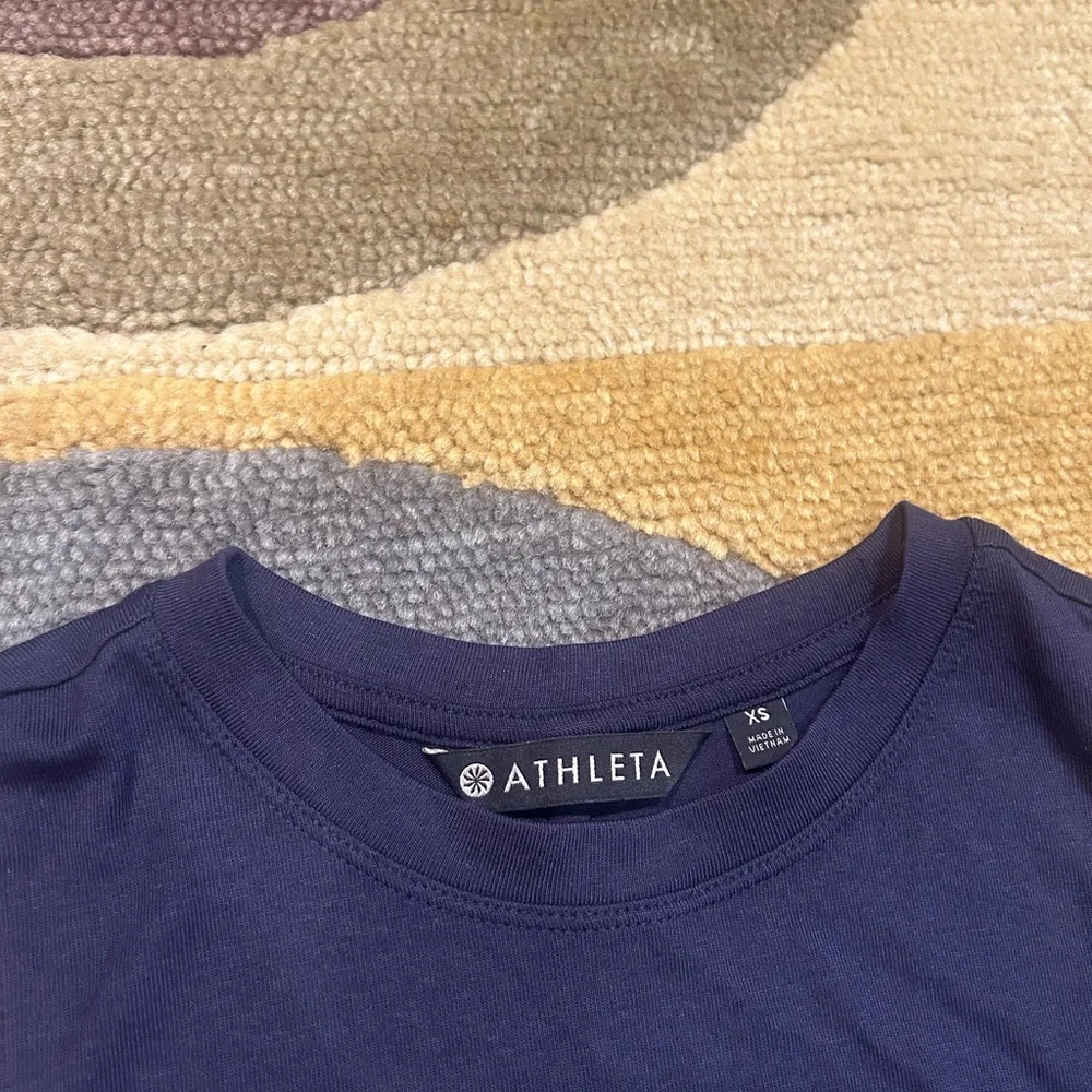 Athleta Cloudlight Asymmetrical Side Tie Tank Top Navy Blue Women’s Size XS